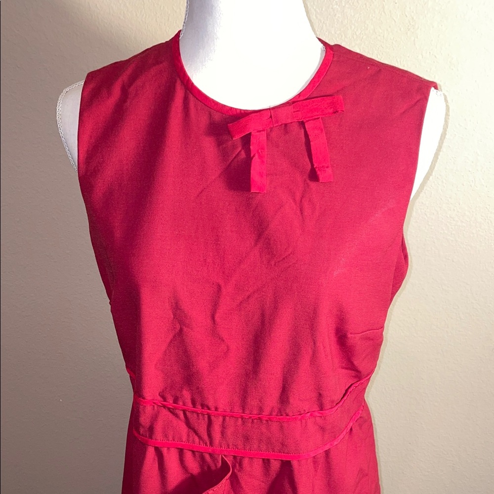 RED Valentino Vibrant Red Midi Dress 8 - Picture 5 of 7